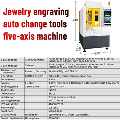 G5-350 Jewelry Carving Milling And Five Axis Machine Cnc Machine Jewelry