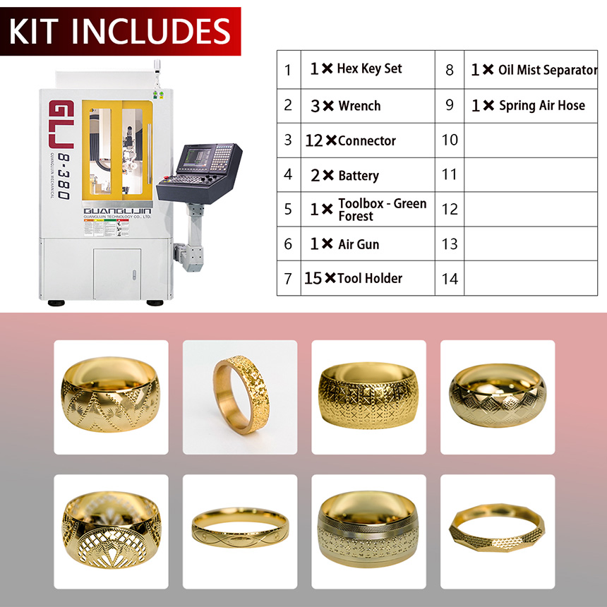 G8-380 Jewelry Carving And Milling Eight Axis Machine