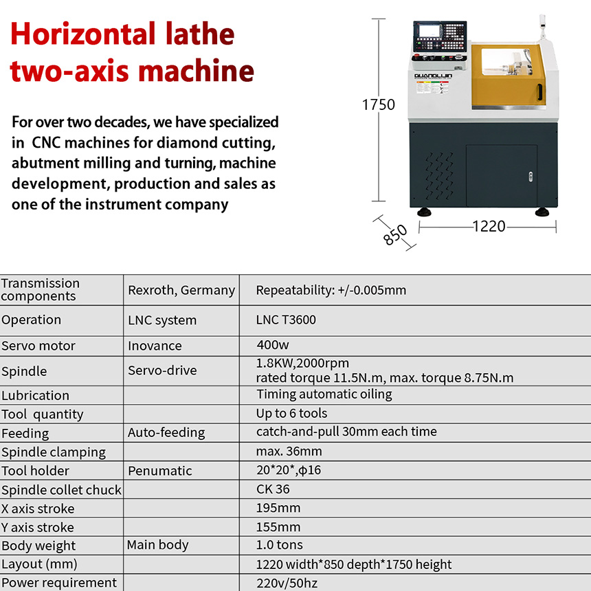 Industrial G2-200 Two-Axis Horizontal Lathe Machine for Precision Turning