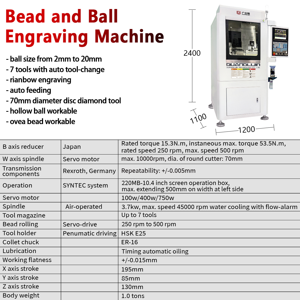 G10-200 bead engraving machine【rainbow engraving】
